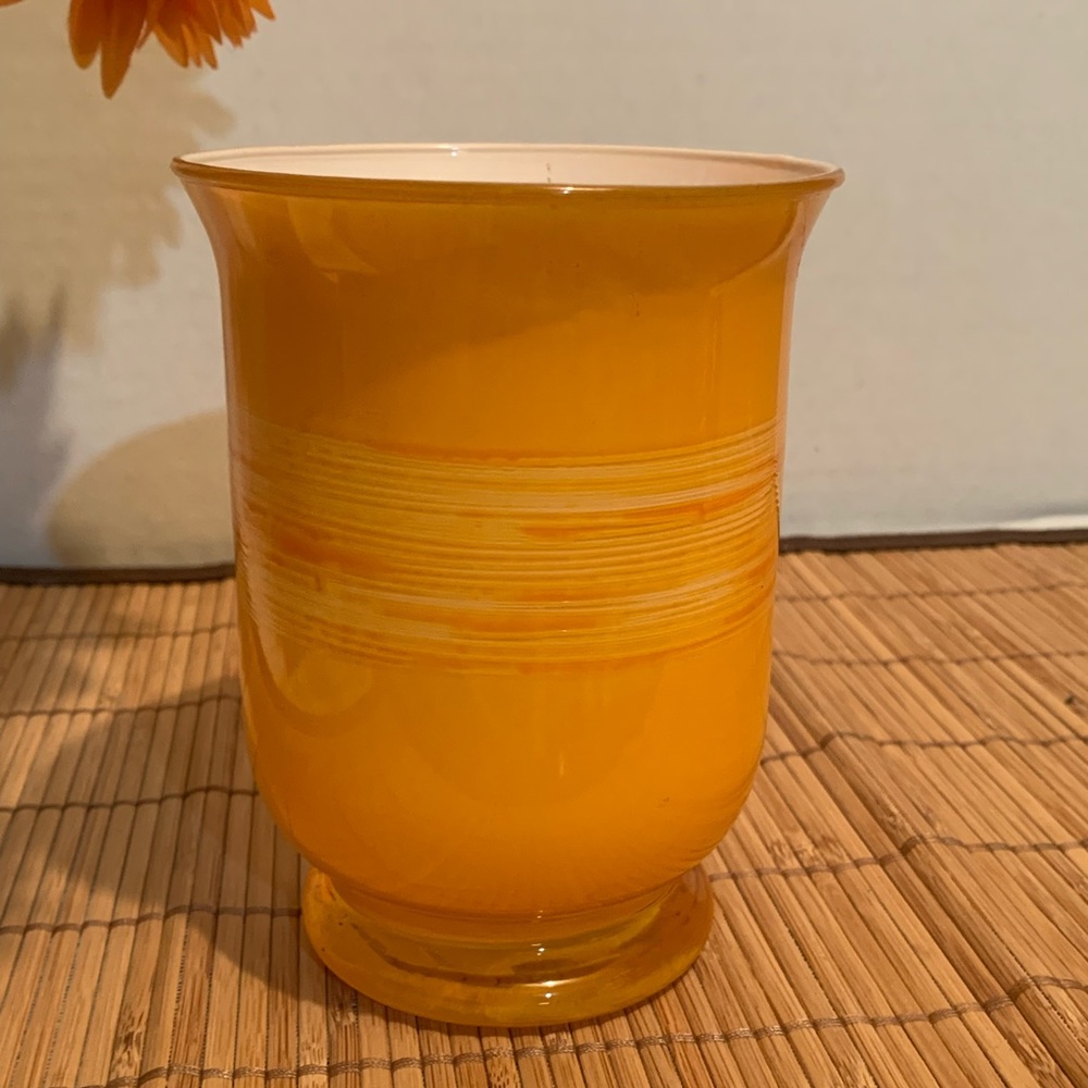 Favicri Portugal Orange Art Glass Vase